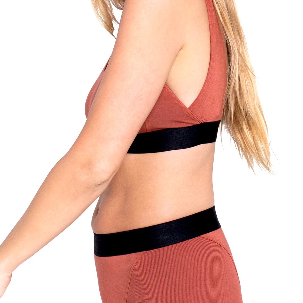 Lunya Siro Well Rounded Scoop Neck Bralette Rust M